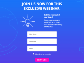 Webinar Registration Template